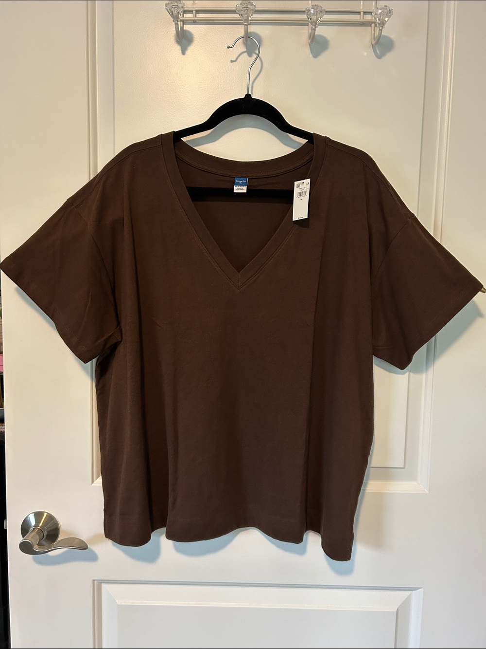 Old Navy Women's Vintage V-Neck Tee Shirt “Earthen” brown NWT